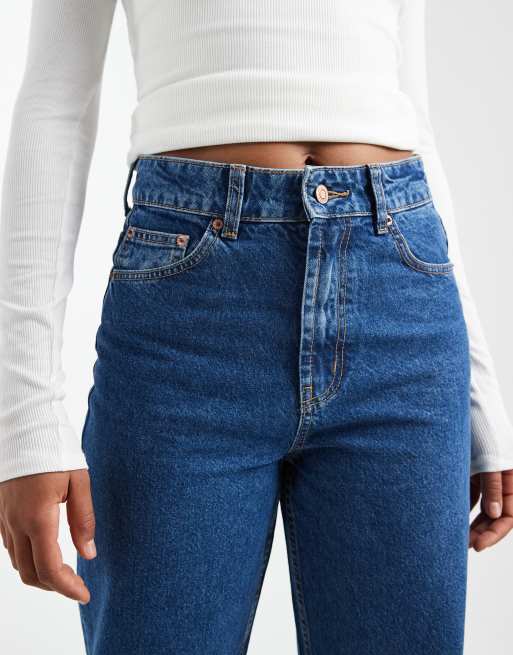 ASOS DESIGN Tall – Circular Design Collection – Dad-Jeans in reinem Blau mit weitem Bein, 5 von 5