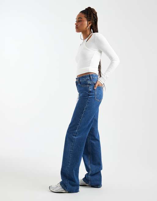ASOS DESIGN Tall - Circular Design Collection - Jean dad ample - Bleu épuré, 3 de 5