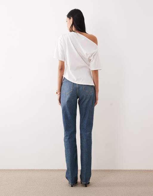ASOS DESIGN Tall - Circular Design Collection - Jeans dritti lavaggio medio autentico anni '90, 2 di 5