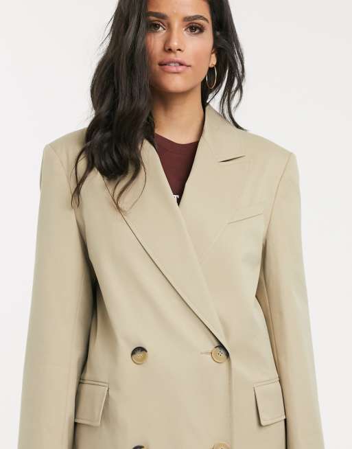 Asos crepe pocket hot sale detail coat