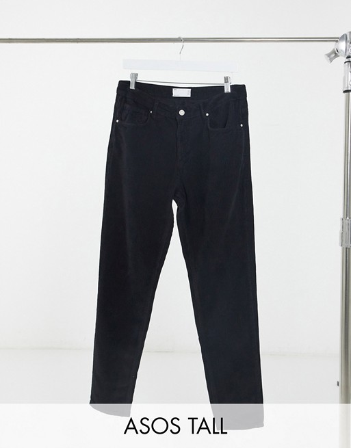ASOS DESIGN Tall classic rigid corduroy jeans in black