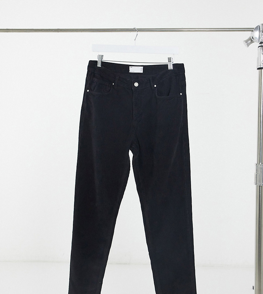 ASOS DESIGN Tall – Classic – Svart jeans i stel manchester