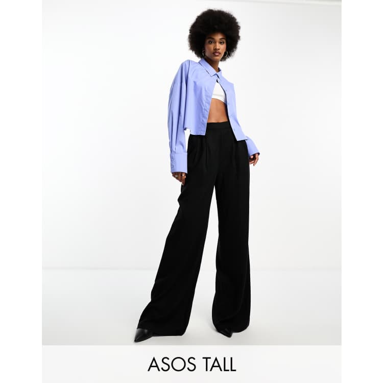 Asos tall wide leg trousers hotsell
