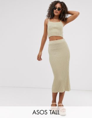 asos ribbed skirt