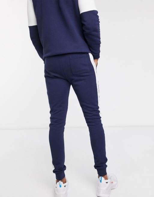 Asos design skinny hot sale joggers with side stripe