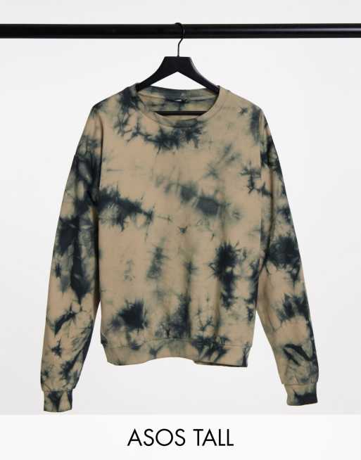 ASOS DESIGN Tall co ord sweatshirt in bleach tie dye