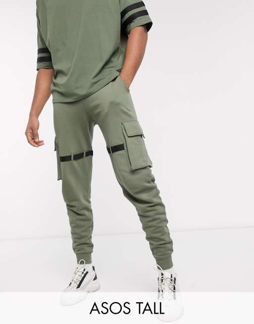 ASOS DESIGN Tall utility cargo pants in khaki