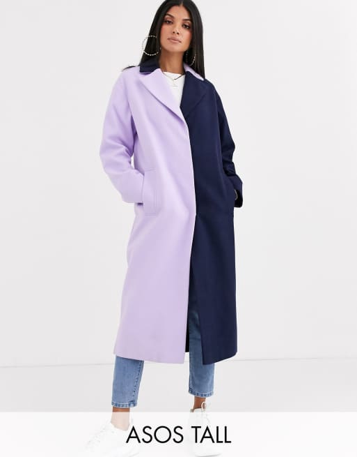 ASOS DESIGN Tall color block coat | ASOS