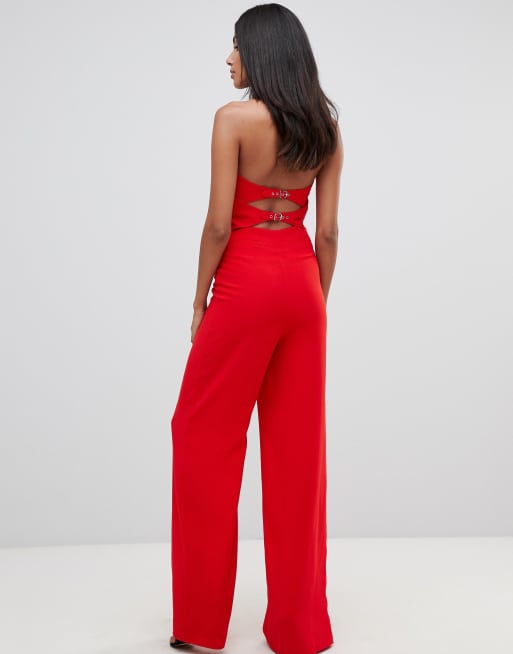 ASOS DESIGN Tall - Combinaison bandeau avec col en cœur, bouton et boucle, 2 de 4