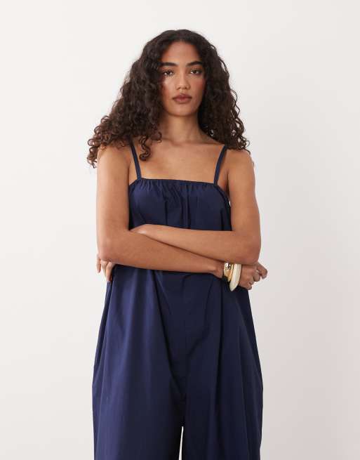 ASOS DESIGN Tall - Combinaison coupe ballon - Bleu marine, 4 de 4