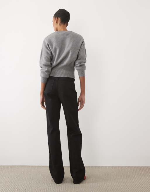 ASOS DESIGN Tall comfort stretch straight leg jean in black, 3 of 5
