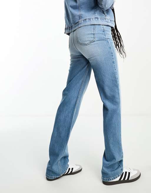 ASOS DESIGN Tall easy straight jean in mid blue