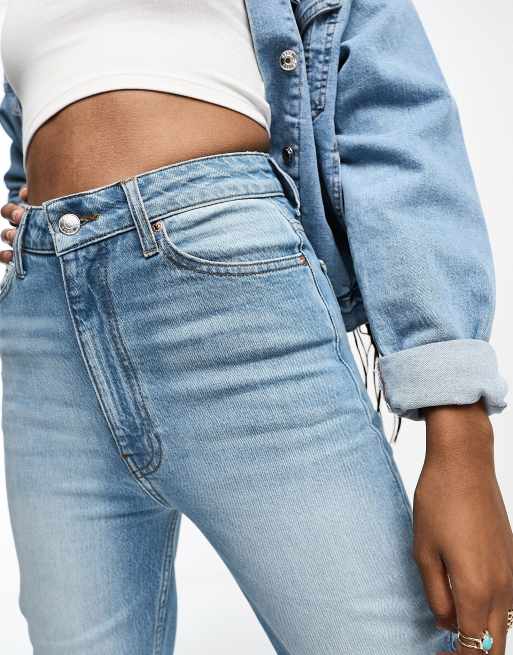 ASOS DESIGN Tall comfort stretch straight leg jeans in mid