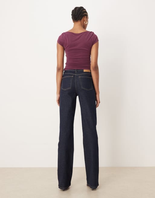 ASOS DESIGN Tall comfort stretch straight leg jeans in rinse