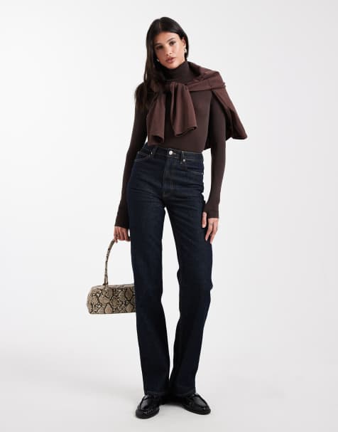ASOS DESIGN Tall comfort stretch straight leg jeans in rinse