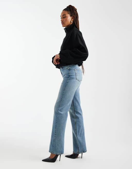 ASOS DESIGN Tall comfort stretch straight leg jeans in vintage wash, 3 of 5