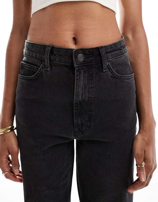 ASOS DESIGN Tall comfort stretch straight jeans in washed black