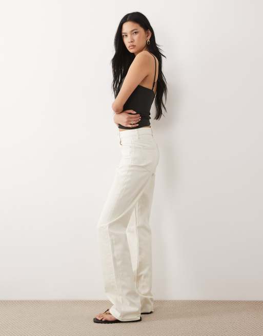 ASOS DESIGN Tall comfort stretch straight leg jeans in white, 2 of 5