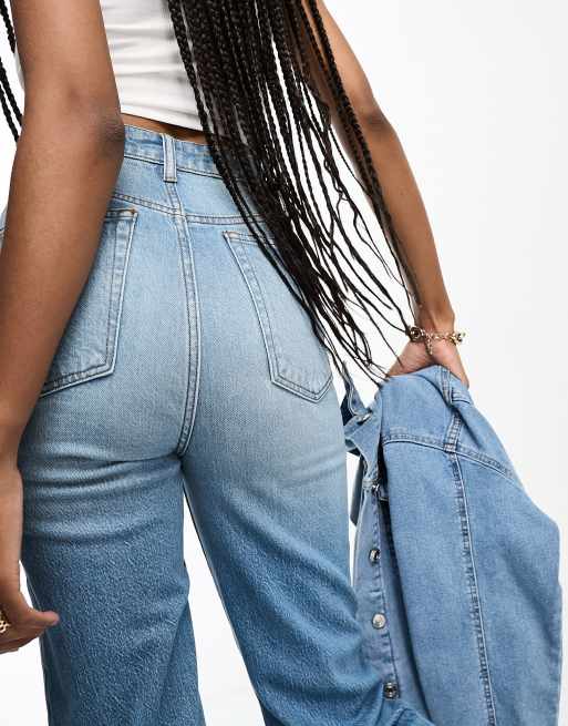 ASOS DESIGN Tall - Comfortabele stretchjeans met rechte pijpen in middenblauw, 5 van 5