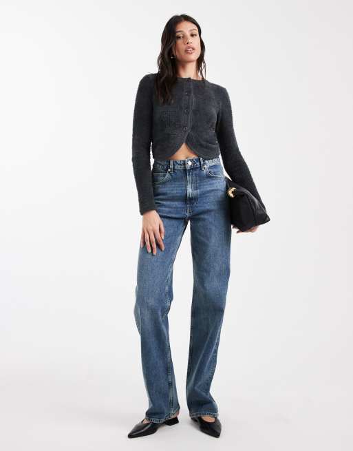 ASOS DESIGN Tall - Comfortabele stretchjeans met rechte pijpen in vintage wassing