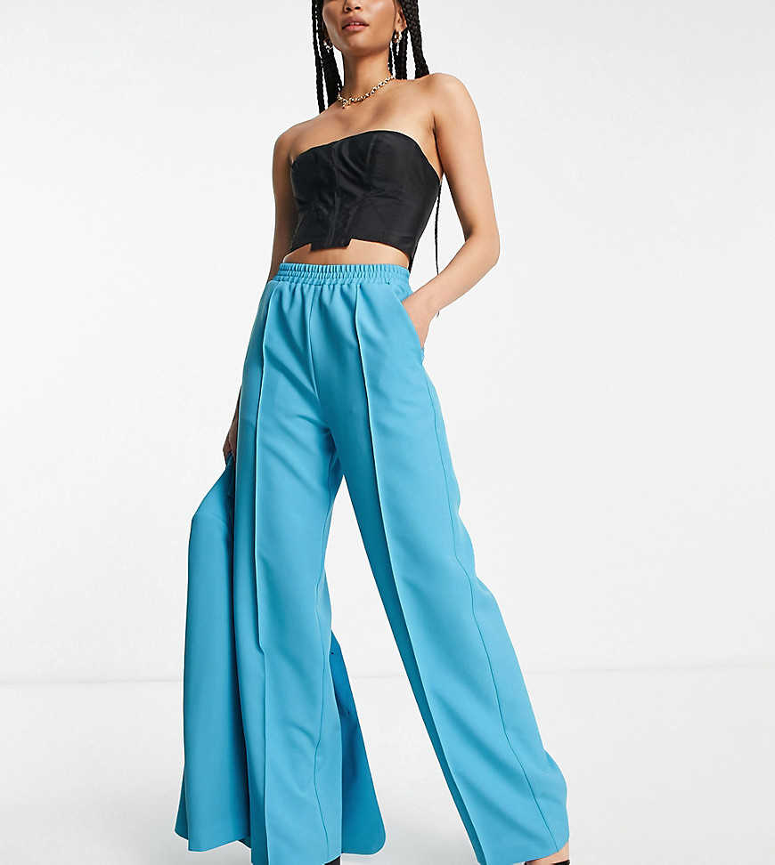 Asos Tall Asos Design Tall Everyday Slouch Boy Pants In Pop Turquoise-blue