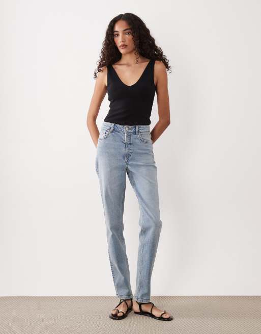 ASOS DESIGN Tall compact cotton v neck bodysuit in black, 3 of 4
