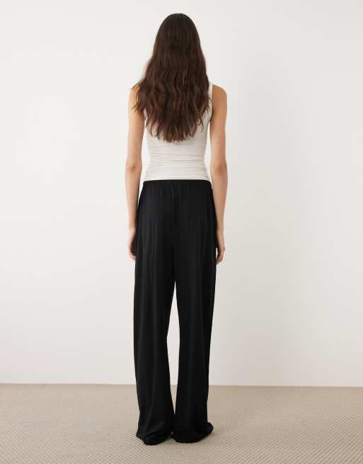 ASOS DESIGN Tall - Confezione da 2 pantaloni del pigiama neri e grigi, 4 di 4