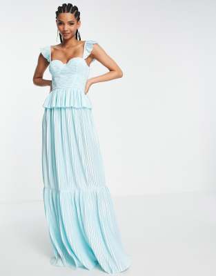 asos pale blue maxi dress