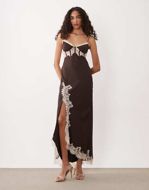 corset slip dress Ballet Lined in Noir XXL Model wears size S. Corset Slip Dress | Nuuly