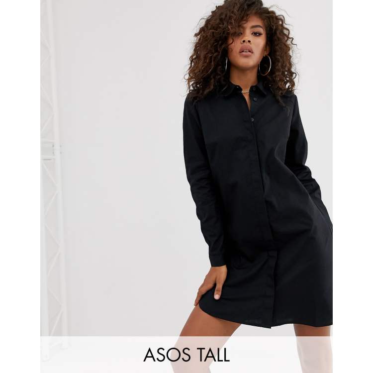 Asos design cotton hot sale mini shirt dress