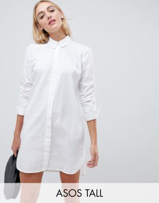 tall white shirt dress