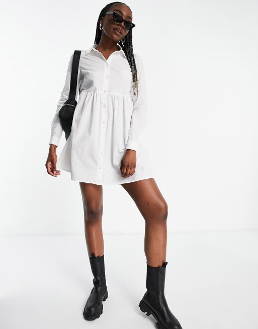 Asos white shop shirt dress