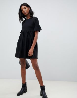 asos black smock dress