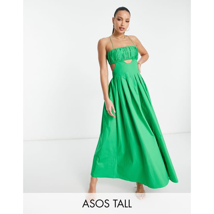 green formal skirt