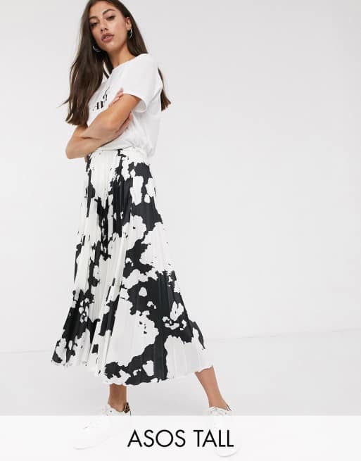 Cow print 2025 pleated skirt