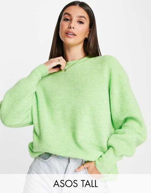 Green fluffy clearance sweater