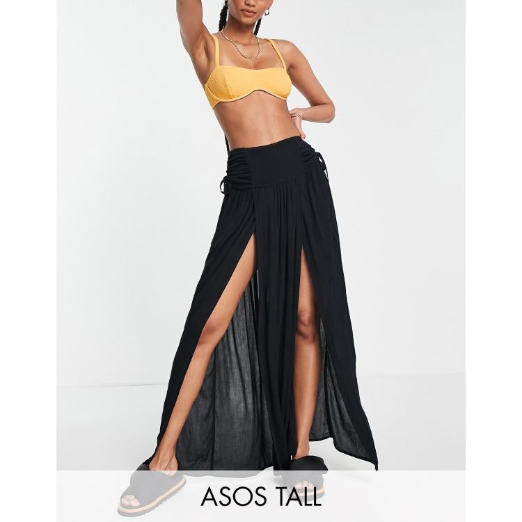 ASOS DESIGN Maternity shirred waist maxi skirt