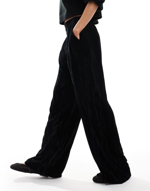 Womens tall velvet pants sales