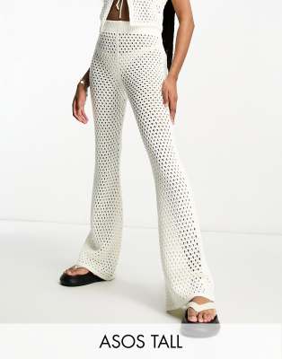 ASOS DESIGN cropped flare leggings in polka dot, ASOS