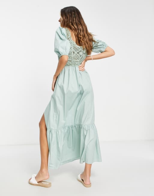 Cotton poplin maxi sales dress