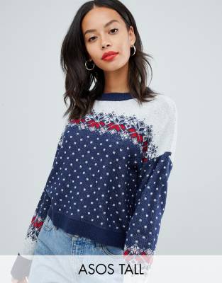cropped christmas sweater