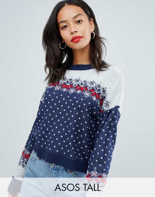 Cropped christmas hot sale sweater