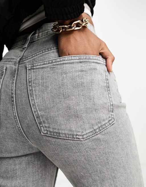 COLLUSION x007 stretch flare jeans in gray