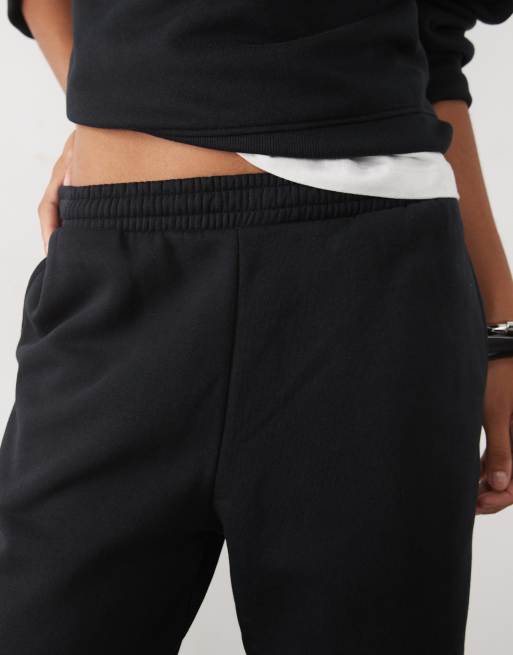 ASOS DESIGN Tall cuffed brushback joggers in black, 4 of 5
