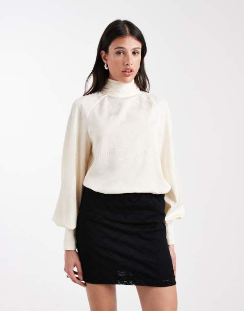 ASOS DESIGN Tall – Czarna koronkowa spódnica mini - view 1