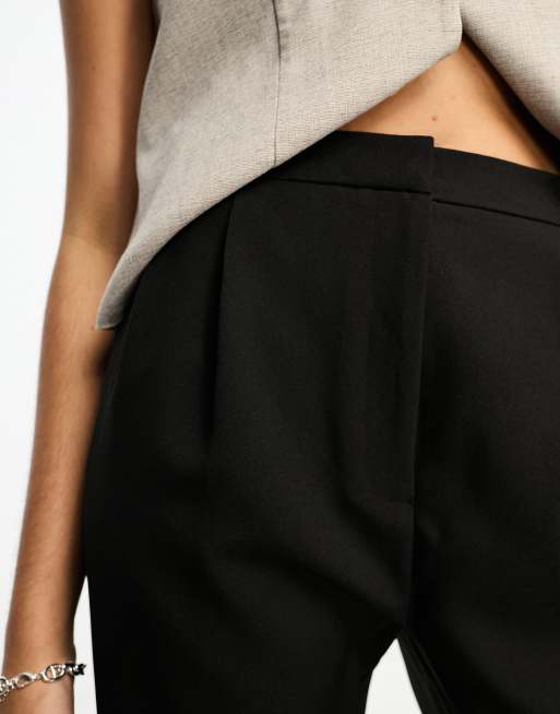 ASOS DESIGN Tall – Czarne eleganckie spodnie ze zwężanymi nogawkami , 3 z 4