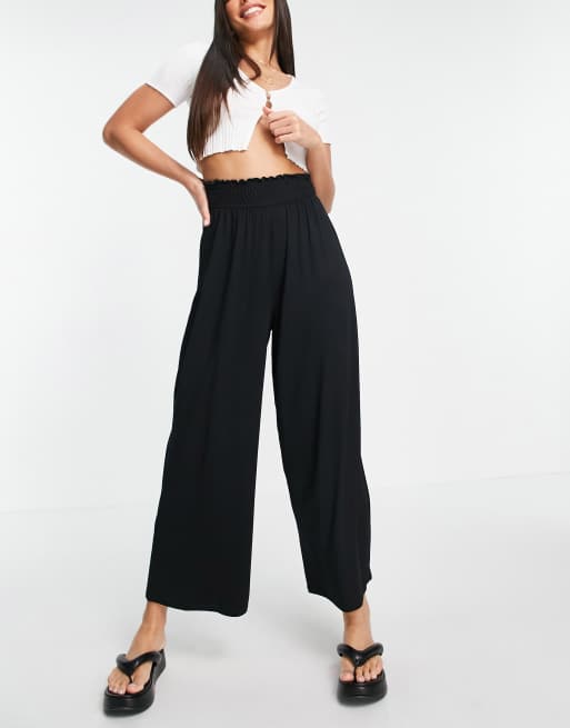 ASOS DESIGN Tall – Czarne kuloty z marszczoną talią, 4 z 4