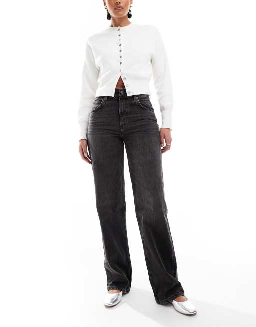 ASOS DESIGN Tall – Czarne luźne jeansy