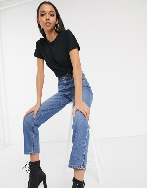 ASOS DESIGN Tall – Czarny bawełniany T-shirt z okrągłym dekoltem , 4 z 4