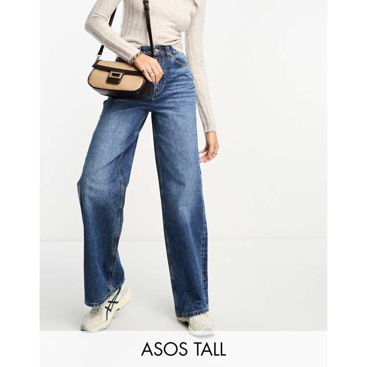 ASOS DESIGN Tall dad jean in dark blue | ASOS